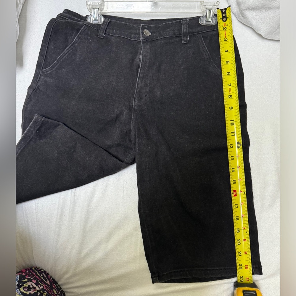 Diane Gilman, DG2 long black denim shorts